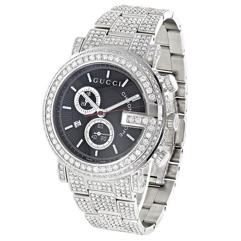 gucci watch with diamonds|gucci watch with diamond bezel.